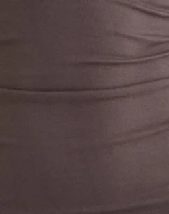 Luscian Plunge Mini Dress in Peppercorn