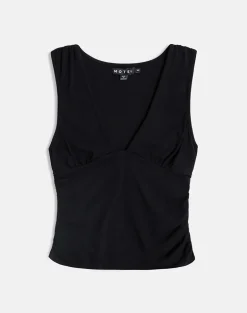 Lycia Plunge Top in Black