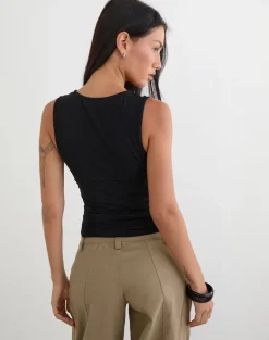 Lycia Plunge Top in Black