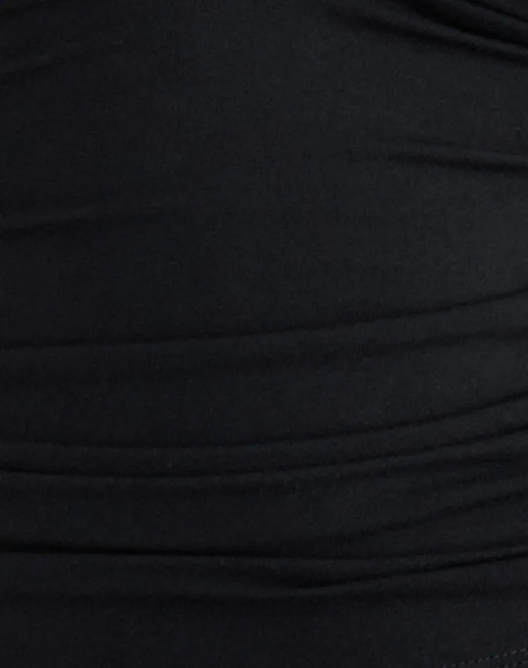 Lycia Plunge Top in Black