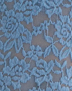 Mahota Deep Plunge Long Sleeve Top in Dark Blue Lace
