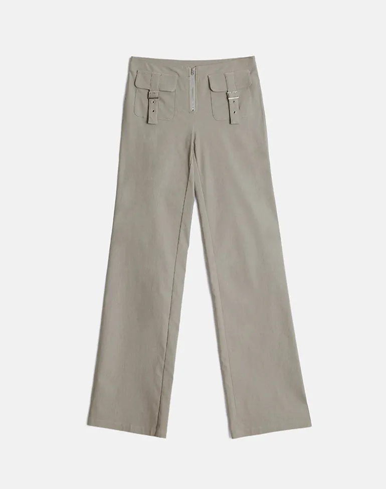 Maite Pocket Trouser in Tailoring Taupe