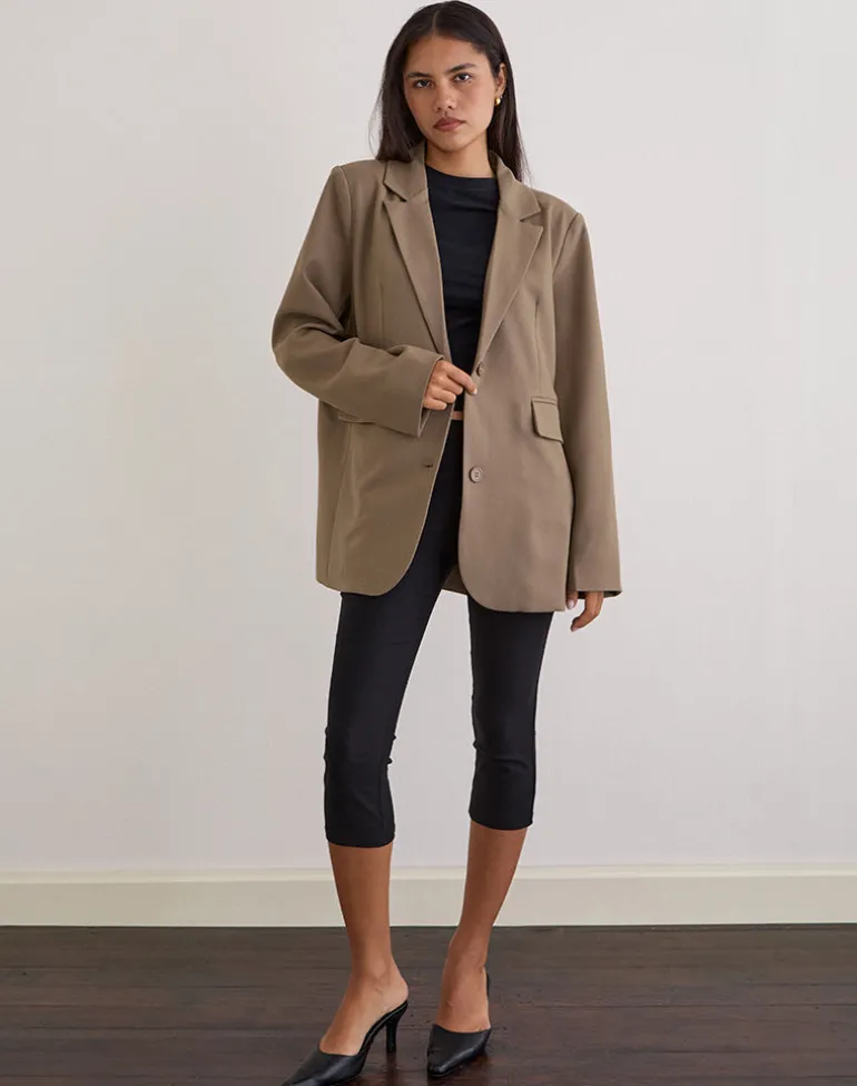 Maiwa Blazer in Textured Tailoring Beige