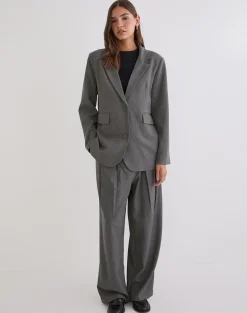 Maiwa Textured Tailoring Blazer in Charcoal