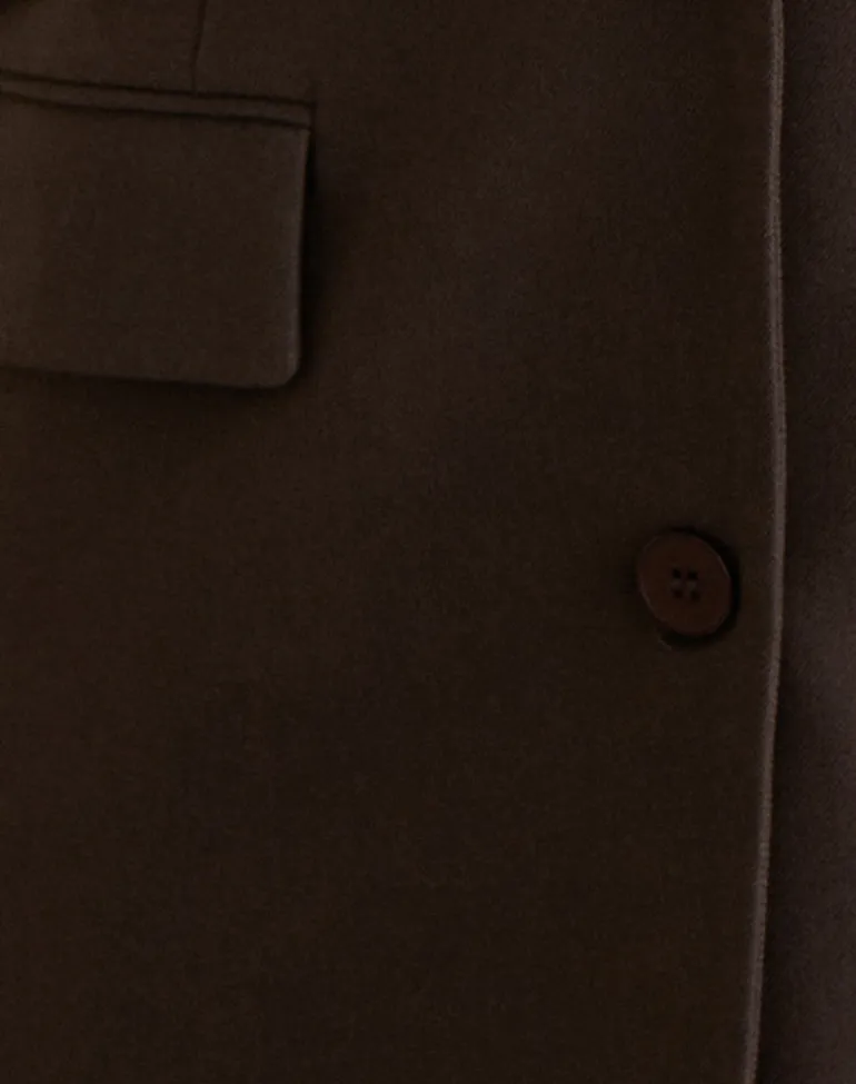 Maiwa Textured Tailoring Blazer in Brown