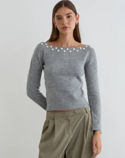 Manahi Jumper in Pearl Knit Grey