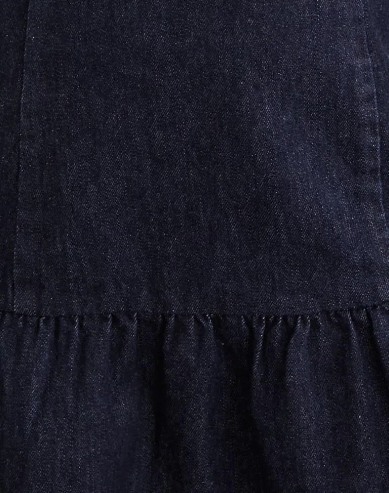 Manama Mini Dress in Chambray Indigo