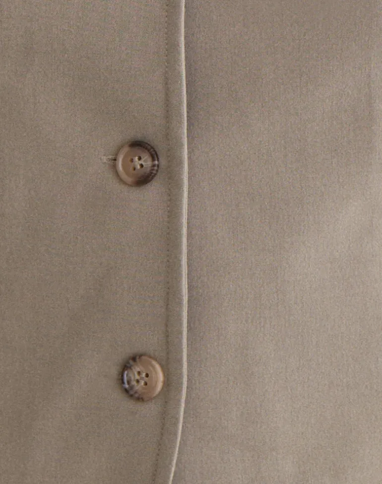 Maorah Blouse in Tailoring Light Taupe