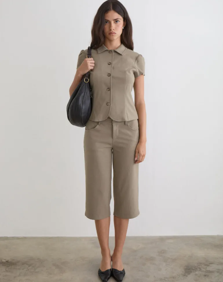Maorah Blouse in Tailoring Light Taupe
