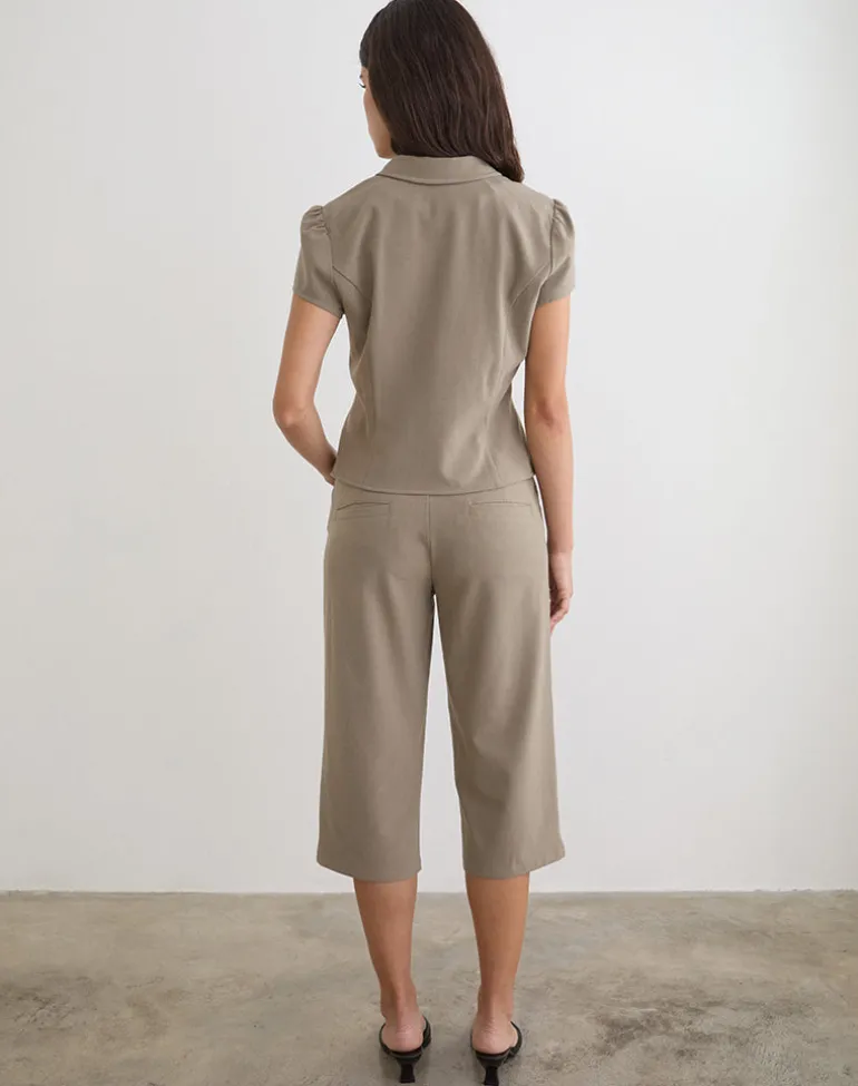 Maorah Blouse in Tailoring Light Taupe