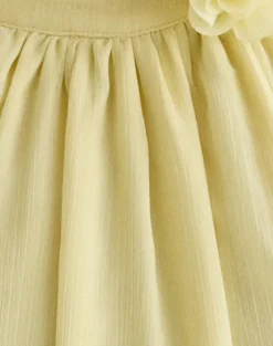 Margaux Mini Dress in Chiffon Lemon