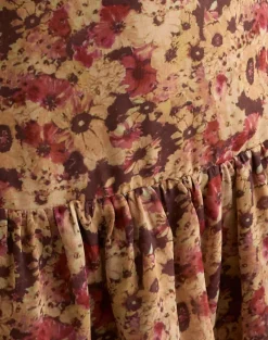 Marja Cami Mini Dress in Chiffon Rusty Flower