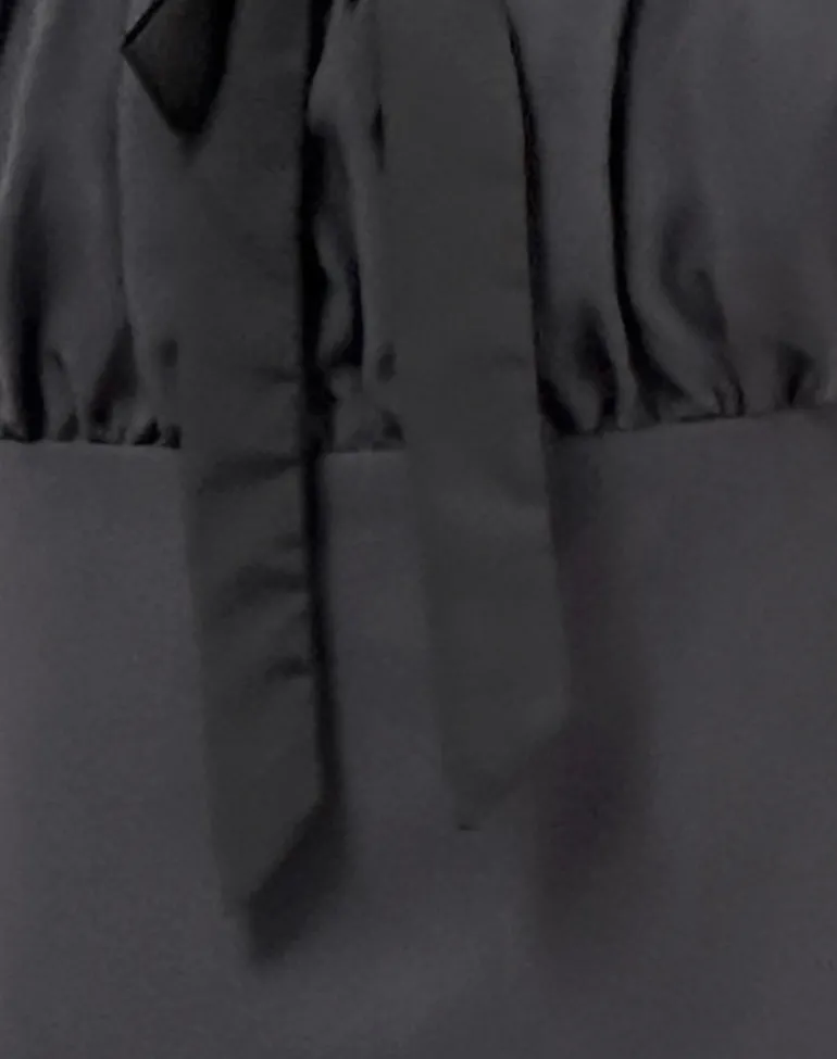 Martina Mini Dress in Chiffon Slate