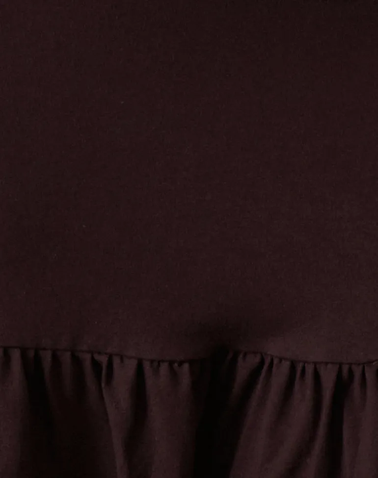 Maufa Mini Dress in Jersey Bitter Chocolate