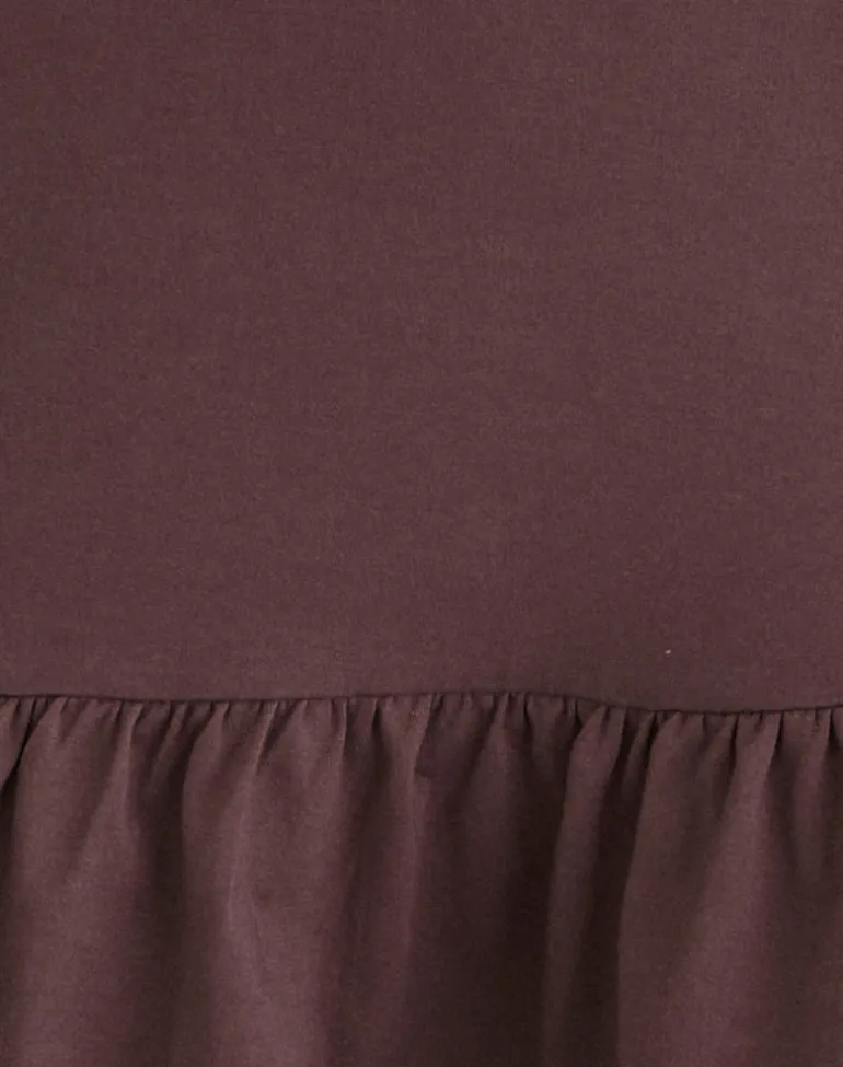 Maufa Mini Dress in Jersey Deep Taupe