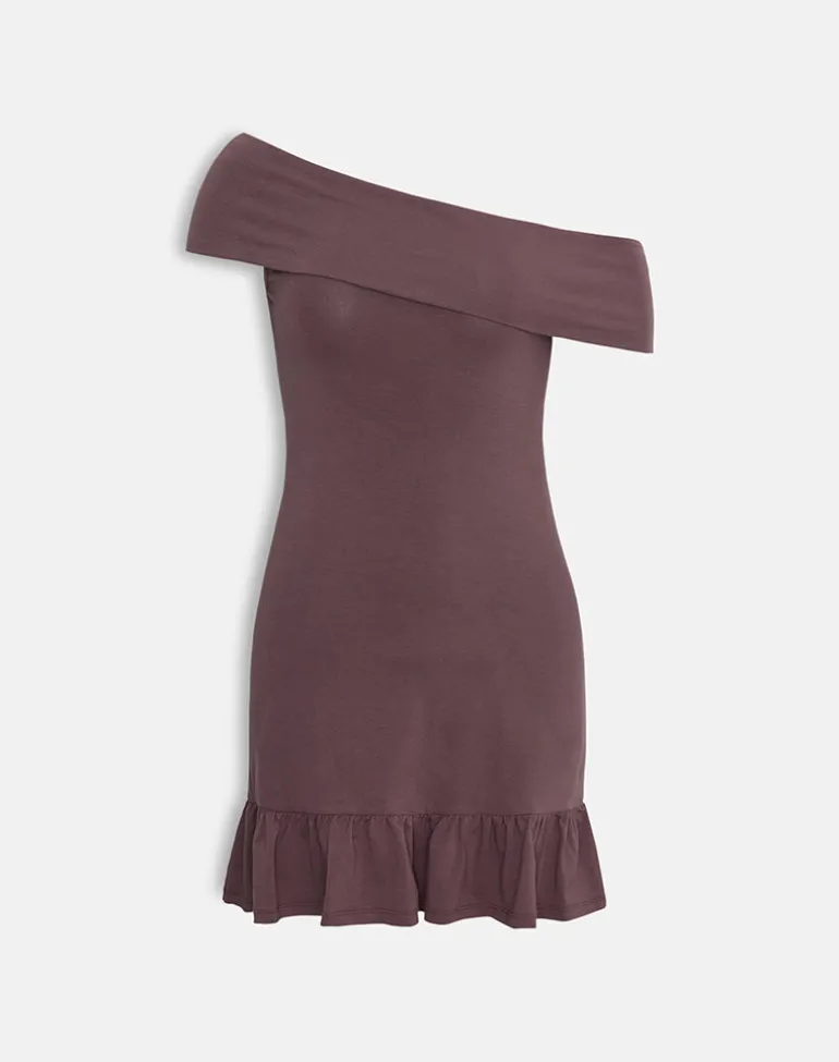 Maufa Mini Dress in Jersey Deep Taupe