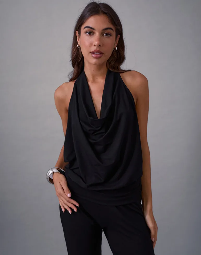 Mayla Backless Jumpsuit in Black