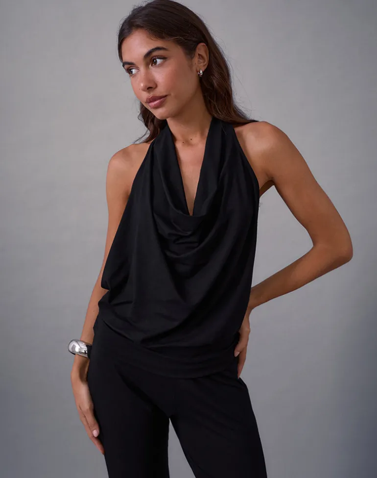 Mayla Backless Jumpsuit in Black