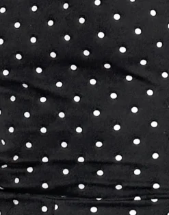 Meredith Backless Playsuit in Polka Black
