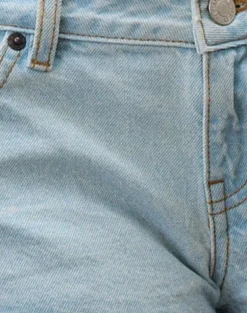 Micro Denim Hot Pant in Sun Bleach Blue