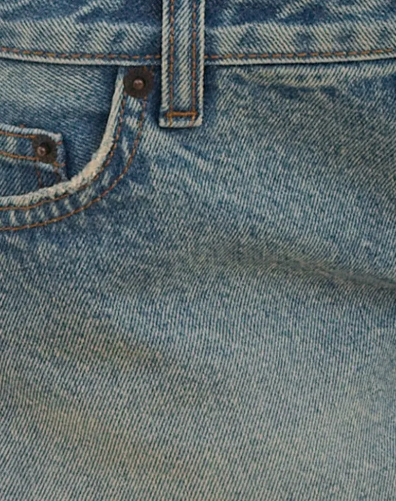Micro Denim Hot Pant in Vintage Blue
