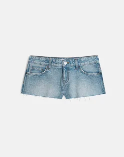 Micro Denim Hot Pant in Vintage Blue