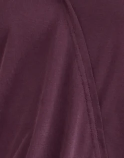 Mihiro Plunge Mini Dress in Cupro Deep Purple