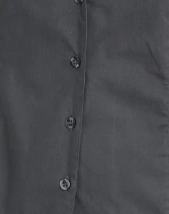 Mikanu Button Down Halterneck Blouse in Charcoal Grey