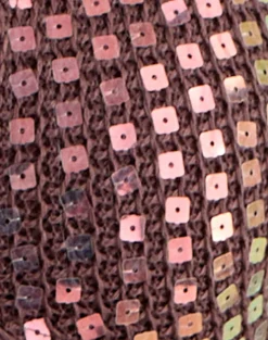 Mirea Shrug Top in Sequin Knit Dark Brown