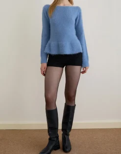 Mizuki Top in Knit Dusty Blue