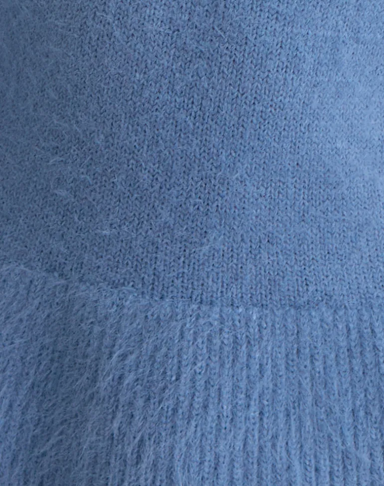 Mizuki Top in Knit Dusty Blue