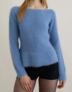 Mizuki Top in Knit Dusty Blue