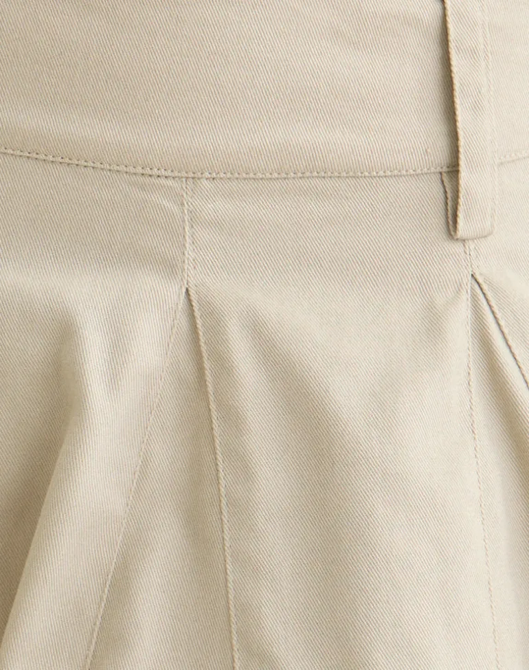Mobley Mini Skirt in Cotton Twill Latte