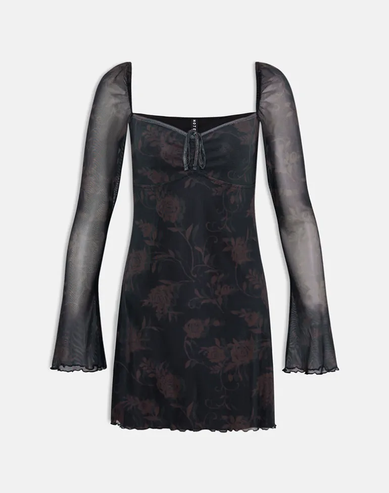 Modena Long Sleeve Dress in Dynamic Rose