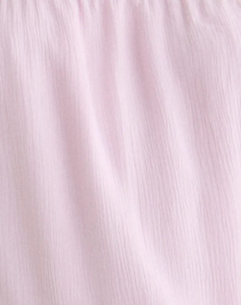 Moka Mini Dress in Crinkle Light Pink