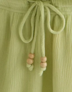 Moka Mini Dress in Crinkle Pistachio