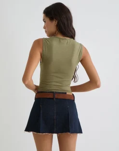 Monlo Top in Jersey Mono Floral Lime