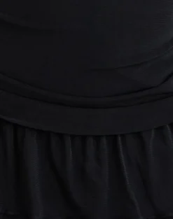 Mowgli Cap Sleeve Mini Dress in Black