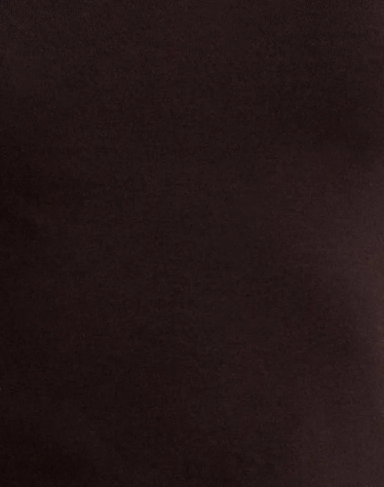 Muzan Long Sleeve Top in Rayon Jersey Chocolate Brown