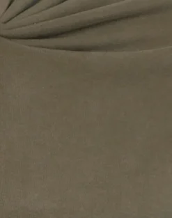Nadja Gathered Neck Top in Cupro Khaki