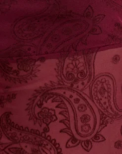 Nafre Top in Flock Compact Paisley Wine