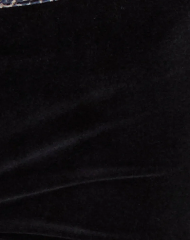 Nakoa Waist Short in Black with Rar Leopard Binding