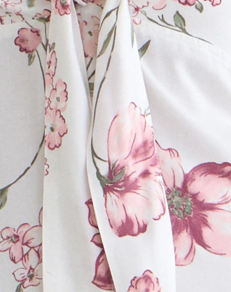 Nalami Midi Dress in Femme Floral White