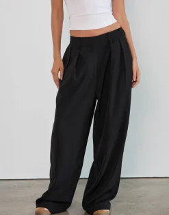 Nala Pleated Trouser in Tailoring Black