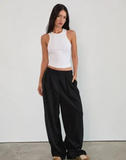 Nala Pleated Trouser in Tailoring Black