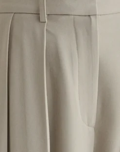 Nala Wide Pleat Trouser in Taupe Tailoring