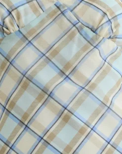 Naska Maxi Dress in Chiffon Vintage Blue Check