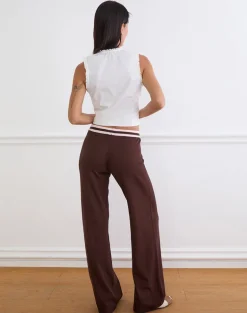 Natela Trouser in Dark Brown