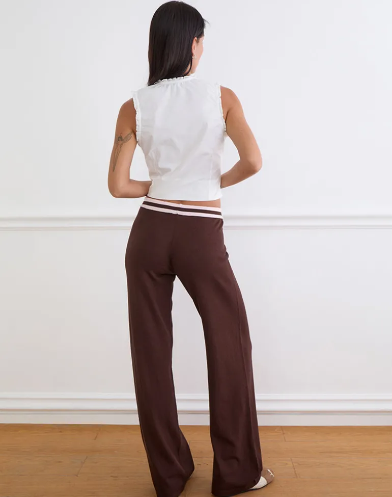 Natela Trouser in Dark Brown