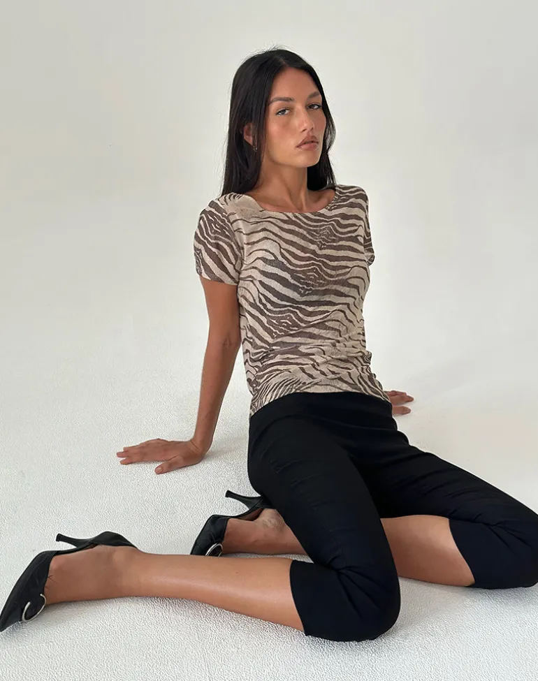 Neko Top in Mesh Wild Animal Neutral